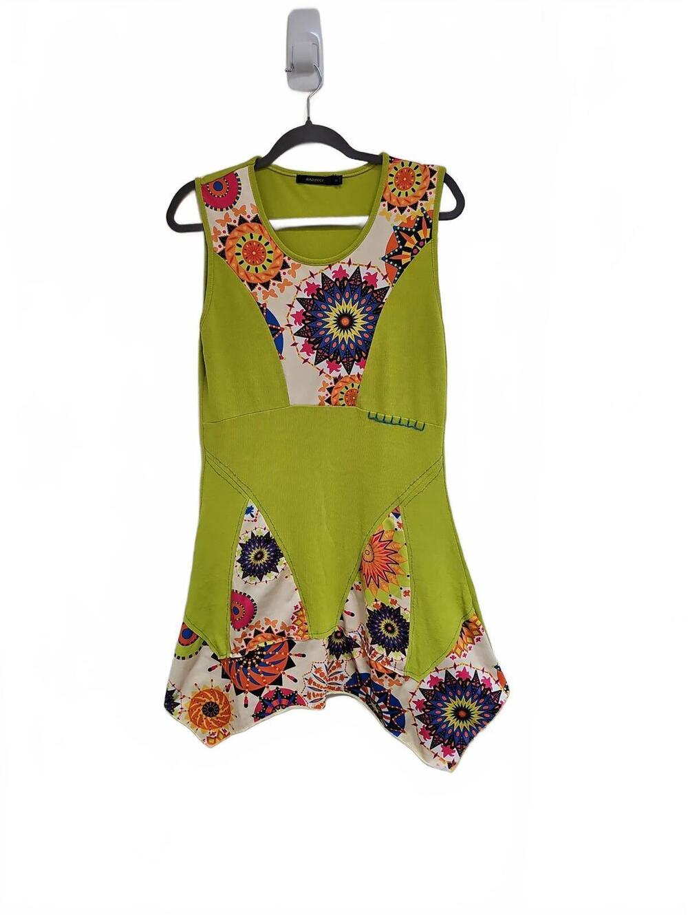 Radzoli Bohemian Wearable Art Sleeveless 70’s Style Hippie Dress size S